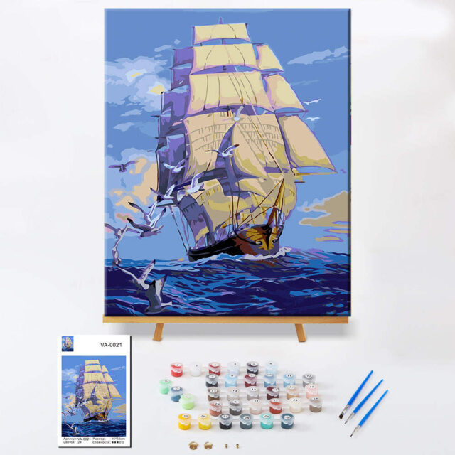 Картина за рисуване по номера - VA-0021 - Кораб 40 х 50 см